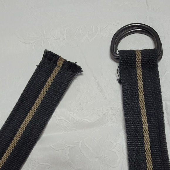 Webbed Black and Tan Belt - Picture 3 of 4